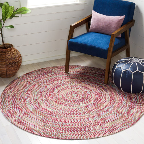 August Grove® Blitar Hand Braided Cotton Geometric Rug Wayfair